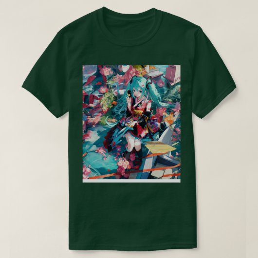 ボーカロイドミク Tシャツ (デザイン正面)