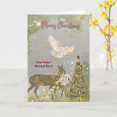 ボーガンハウス ラグジュアリー プリント クリスマス テーマ カード (黄色い花)