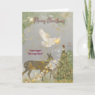 ボーガンハウス ラグジュアリー プリント クリスマス テーマ カード