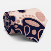 ボーガーリーーバラ金ゴールド赤面ピンクネイビーマンダラス ネクタイ (ロール)