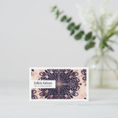 ボーガーリーーバラ金ゴールド赤面ピンクネイビーマンダラス 名刺 (スタンド正面)