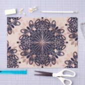 ボーガーリーーバラ金ゴールド赤面ピンクネイビーマンダラス 薄葉紙 (クラフト)