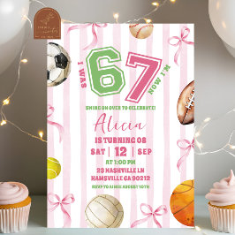 ボーガールスポーツ67歳の誕生日ゲームの時間招待状 招待状