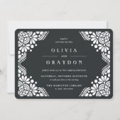 ボークスアーツ結婚式招待状 |木炭 招待状 (正面)