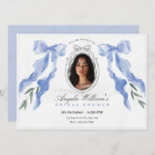 ボークラシックフエレガントトブライダルシャワー 招待状 (正面/裏面)