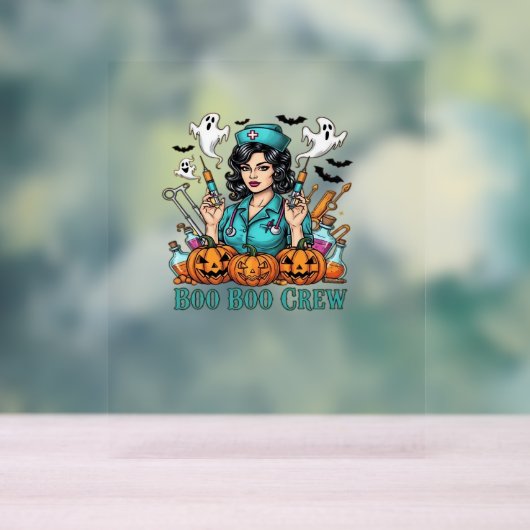 ボークルーハロウィーンナースとシリンジとパム アクリルサイン (ニュートラル)