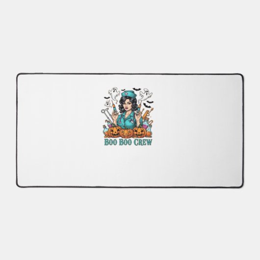 ボークルーハロウィーンナースとシリンジとパム デスクマット (正面)