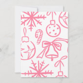 ボークレストハンドドロードドードルフォトクリスマスカード 招待状 (裏面)