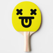 ボーグアウト顔イエロー卓球ラケット 卓球ラケット (正面)