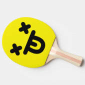 ボーグアウト顔イエロー卓球ラケット 卓球ラケット (横)