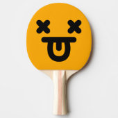 ボーグアウト顔オレンジ卓球ラケット 卓球ラケット (正面)