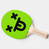 ボーグアウト顔グリーン卓球ラケット 卓球ラケット (横)