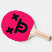 ボーグアウト顔ピンク卓球ラケット 卓球ラケット (横)
