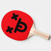 ボーグアウト顔レッド卓球ラケット 卓球ラケット (横)