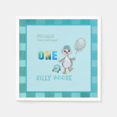 ボーグース間抜け1stバースデーブループレイド スタンダードカクテルナプキン (正面)