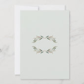 ボーシンプルイベビーシャワー水彩緑 招待状 (裏面)