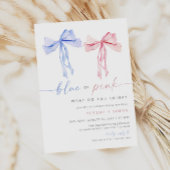 ボージェンダーリビール招待状ブルーピンクコケット 招待状