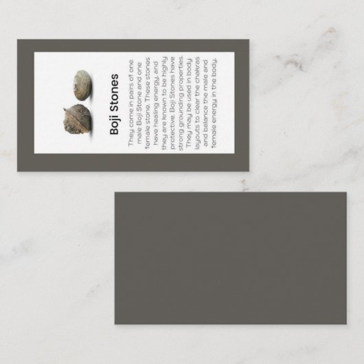 ボージストーンクリスタル意味ジュエリー表示 名刺 (正面/裏面)