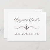 ボージャニース城緯度はがき ポストカード (正面/裏面)