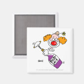 ボージョレおもしろいワインユーモアピエロ漫画 マグネット (正面/裏面)