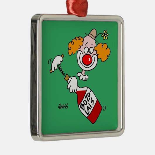 ボージョレおもしろいワイン漫画オエノフィレスクリスマス メタルオーナメント (右)