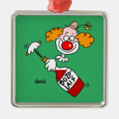 ボージョレおもしろいワイン漫画オエノフィレスクリスマス メタルオーナメント (正面)