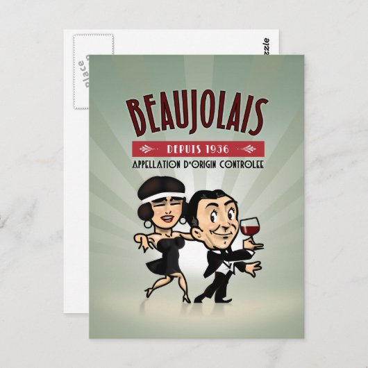 ボージョレイのワイン ポストカード (正面/裏面)