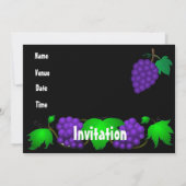 ボージョレ新しい招待ブラック 招待状 (裏面)