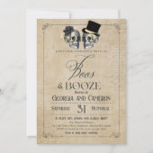 ボースとブーツアダルトハロウィーンゴシックパーティー 招待状 (正面)