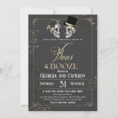 ボースとブーツアダルトハロウィーンゴシックパーティー 招待状 (正面)