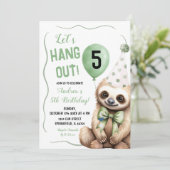 ボーススロスグリーンハンドドロッド誕生日 招待状 (スタンド正面)