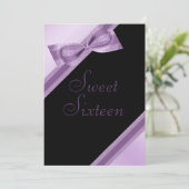 ボースタイリッシュフェイク&リボンスウィート16誕生日 招待状 (スタンド正面)