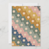 ボースタイリッシュー幾何学青緑の卒業パーティー 招待状 (裏面)