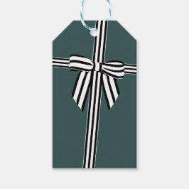 ボーストライプのギフトラベルグリーン ギフトタグ