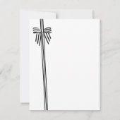 ボーストライプのフラットサンキューカードグリーン 招待状 (裏面)