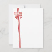 ボーストライプのフラットサンキューカード 招待状 (裏面)