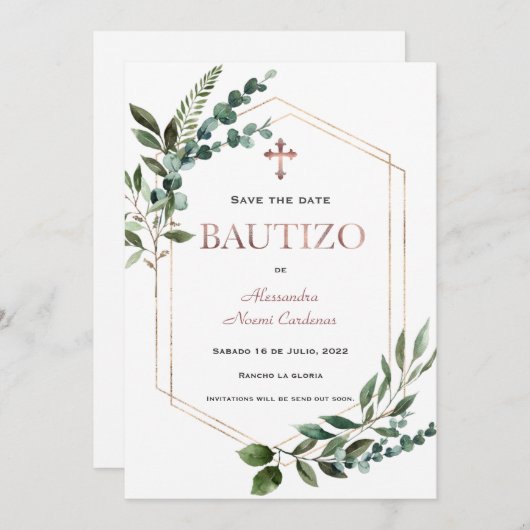 ボースペインのティゾグリーナリーバラ金ゴールド セーブザデート (正面/裏面)