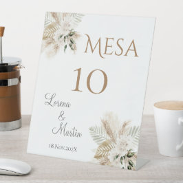 ボースペインのホ結婚のテーブル番号 台座サイン