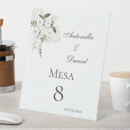 ボースペインのホ結婚のテーブル番号 台座サイン