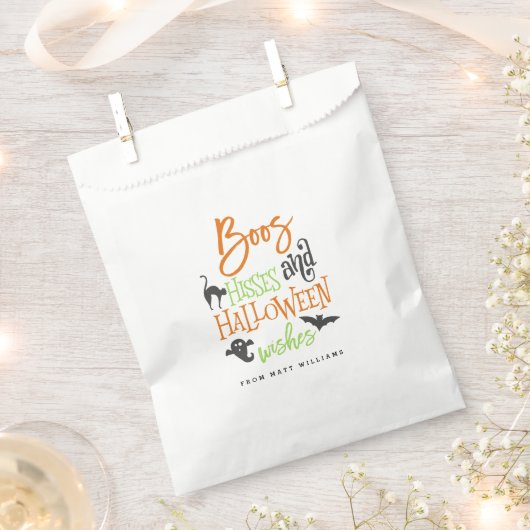 ボース・ヒッセとハロウィーンの願い フェイバーバッグ (クリップ留めされた状態)