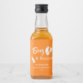 ボース&ブーズアダルトハロウィンオレンジ招待状 リキュールボトルラベル (正面)