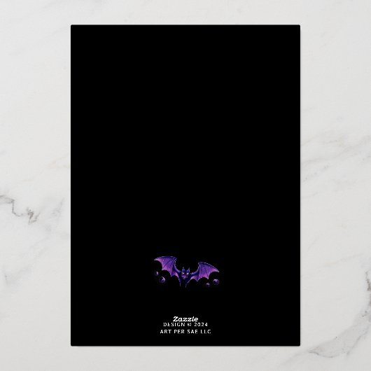 ボース&ブーズカクテルファンシーカクテルカスタムフォイル招待状 箔招待状 (裏面)