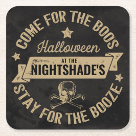 ボース&ブーズヴィンテージスカル | ハロウィンカスタム スクエアペーパーコースター