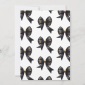 ボーズウィズフォーズ金ゴールドブラックボウブライダルシャワー 招待状 (裏面)