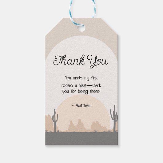 ボーズウェスタンファーストRodeoギフトラベル ギフトタグ (正面)