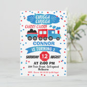 ボーズウォーターカラートレイン誕生日招待状 招待状 (スタンド正面)