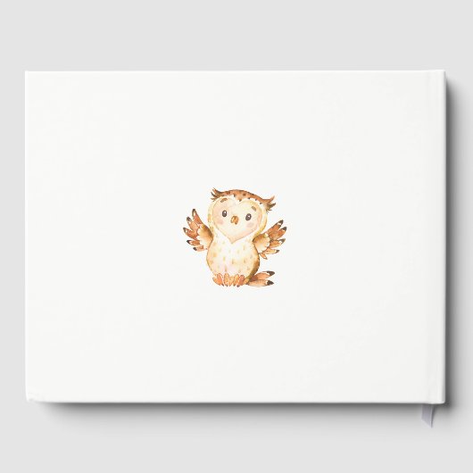 ボーズウッドランドフクロウベビーシャワーゲストブック ゲストブック (裏面)