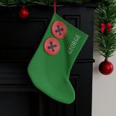 ボーズグリーンサンタのワークショップクリスマスストッキング ラージクリスマスストッキング