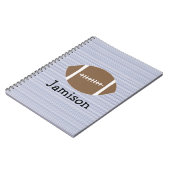 ボーズサッカーネイビーストライプトランプ ノートブック (左側)