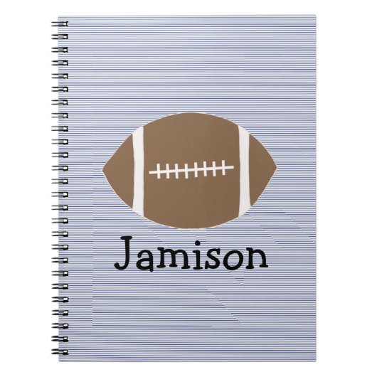ボーズサッカーネイビーストライプトランプ ノートブック (正面)
